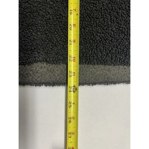 American Eagle Size M Oversized Boxy Teddy Sherpa Sweatshirt Crop Dark Gray - Picture 6 of 10